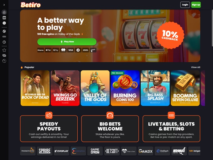 HugoBets lobby