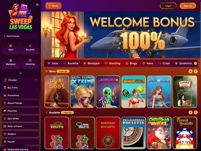 SweepLasVegas Casino lobby
