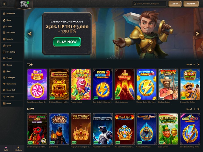 HeroSpin lobby