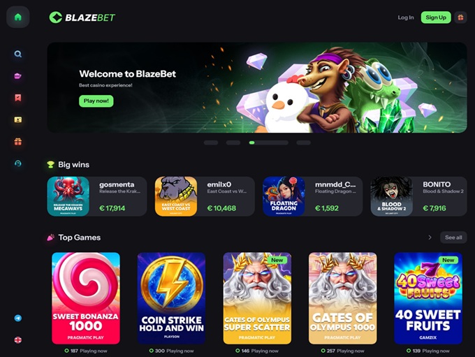 BlazeBet lobby