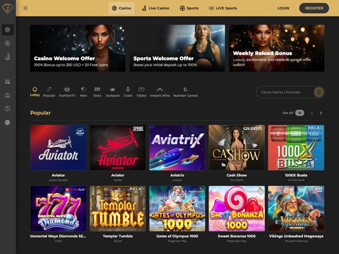 FTVClub Casino lobby