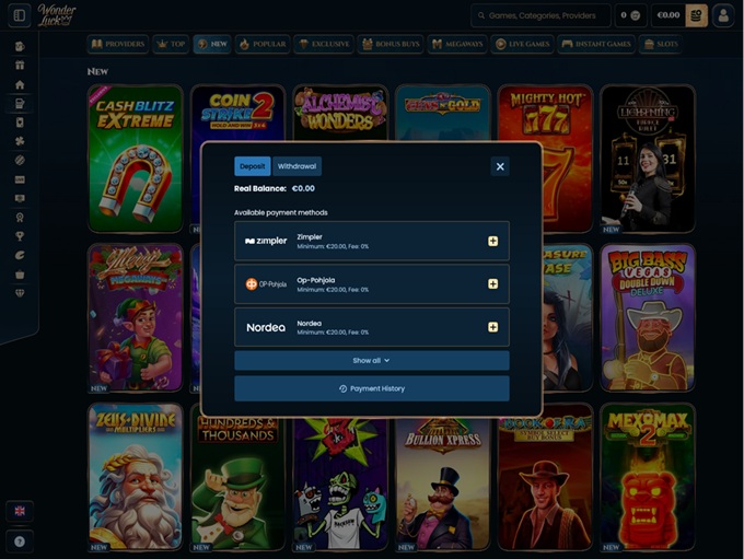 WonderLuck Casino screenshot 3