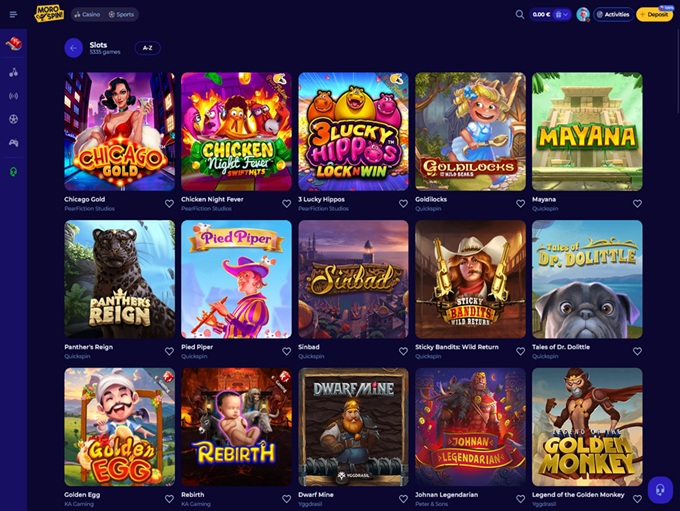 Morospin Casino screenshot 2