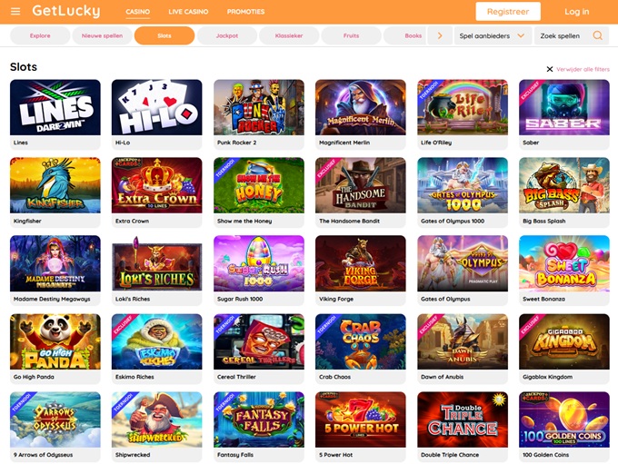 GetLucky.nl screenshot 2