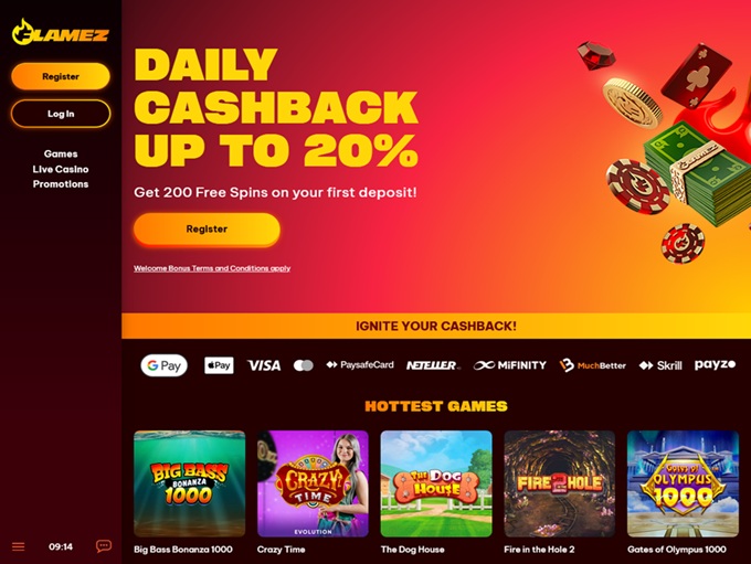 Flamez Casino lobby