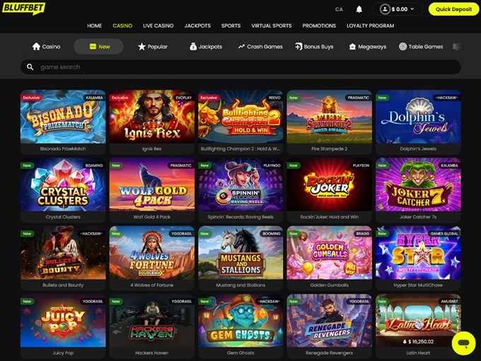 Bluffbet screenshot 2