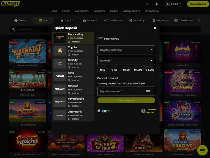 Bluffbet screenshot 3