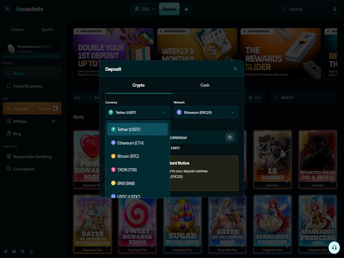 Housebets Casino screenshot 3
