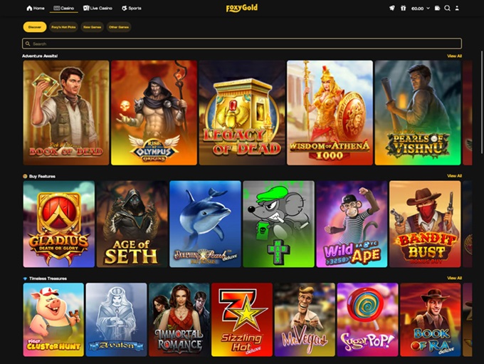 FoxyGold Casino screenshot 2