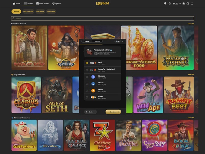 FoxyGold Casino screenshot 3