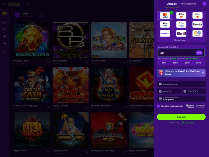 Gambloria Casino screenshot 3