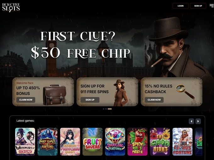 Detective Slots lobby