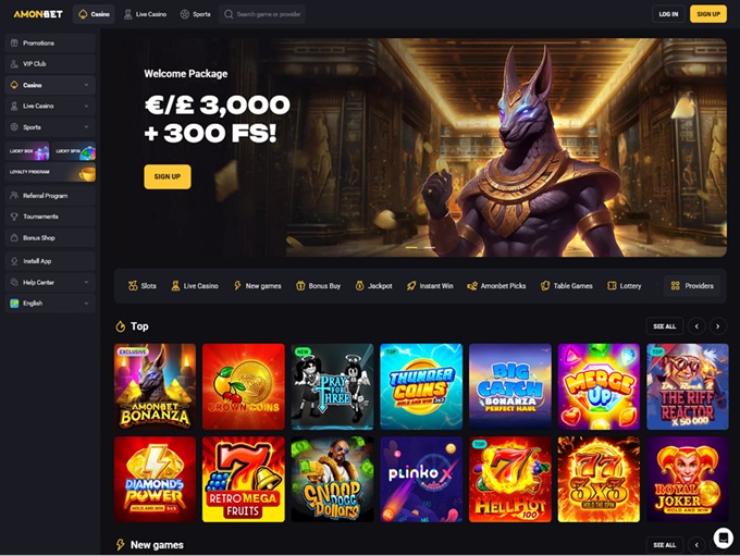 Amonbet Casino screenshot 1