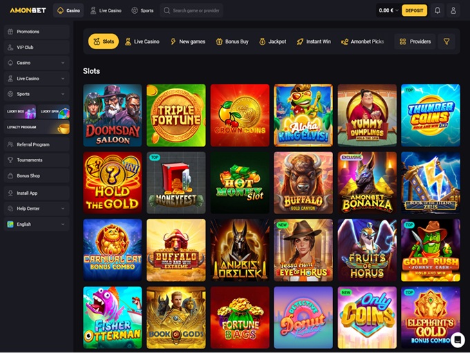 Amonbet Casino screenshot 2