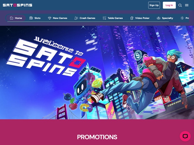 SatoSpins Casino screenshot 1