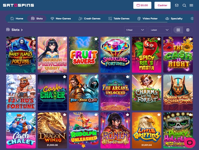 SatoSpins Casino screenshot 2