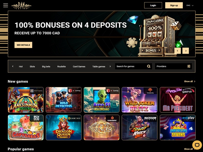 Pan Casino lobby
