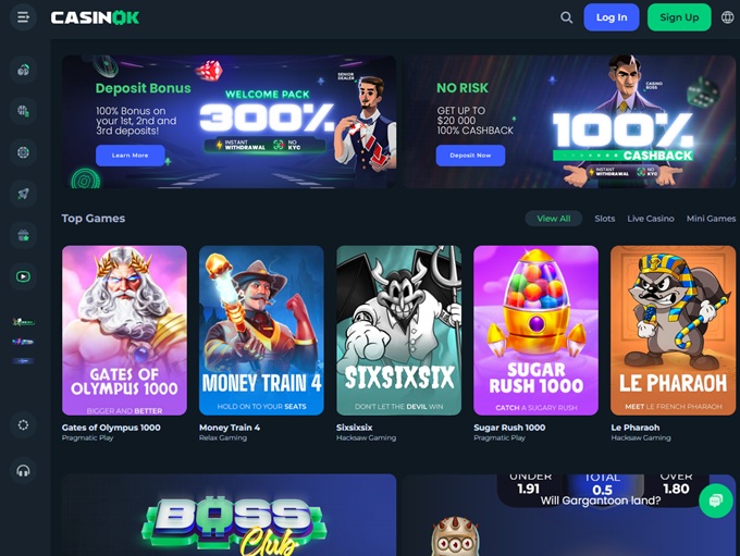 CasinOK lobby