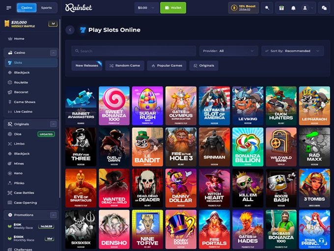 RainBet Casino screenshot 2