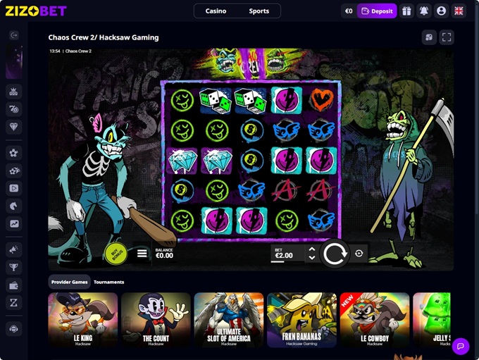 Zizobet Casino screenshot 5