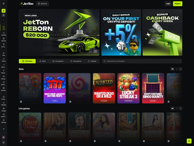 Jetton Casino screenshot 1