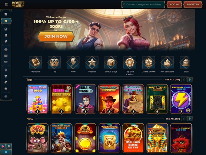 MonsterWin lobby