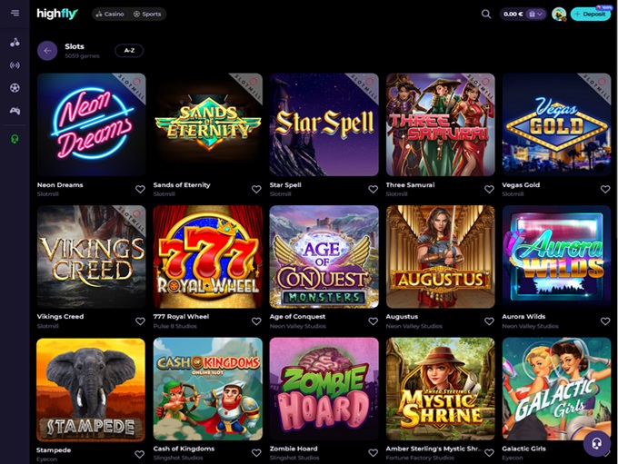 HighFlyBet Casino screenshot 2