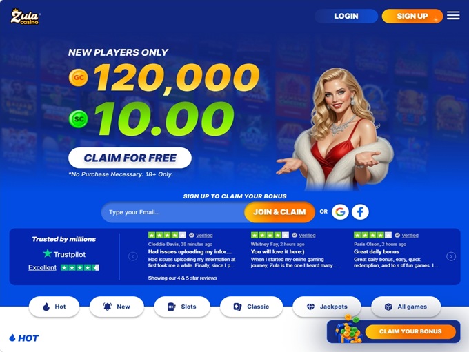 Zula Casino screenshot 1