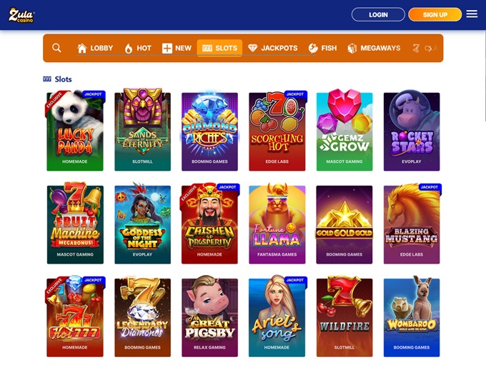 Zula Casino screenshot 2