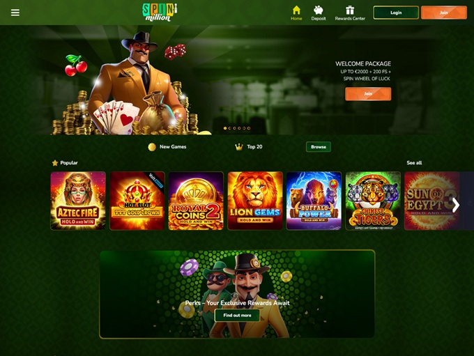 SpinMillion lobby