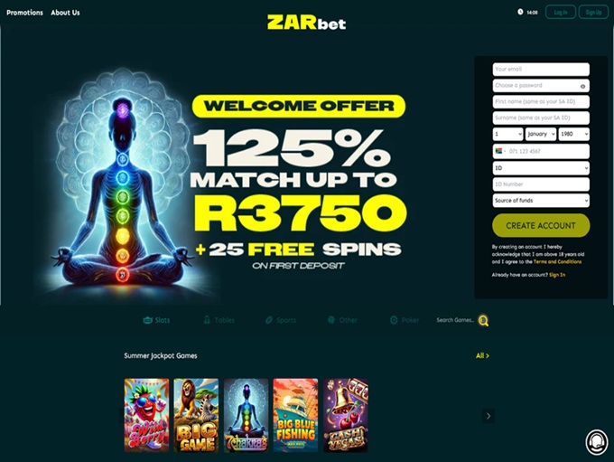 ZARbet Casino screenshot 1