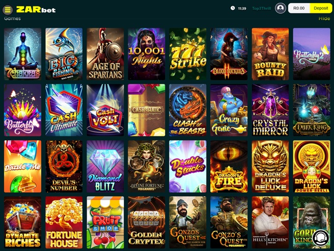 ZARbet Casino screenshot 2