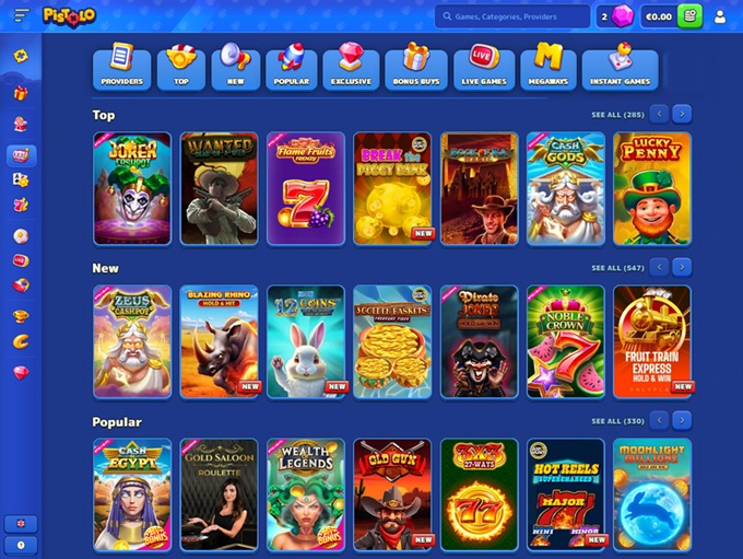 Pistolo Casino screenshot 2