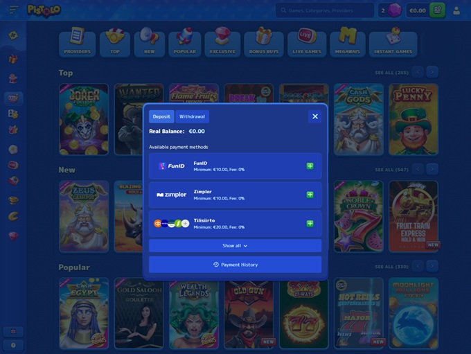 Pistolo Casino screenshot 3