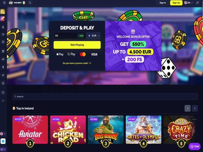 GoldBet lobby