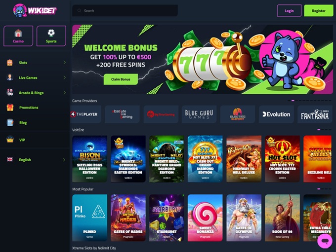 Wikibet Casino lobby