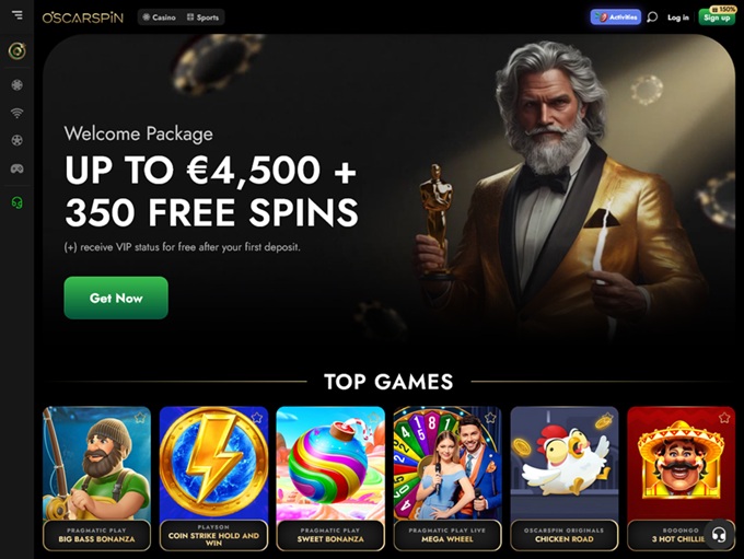 Oscarspin Casino lobby