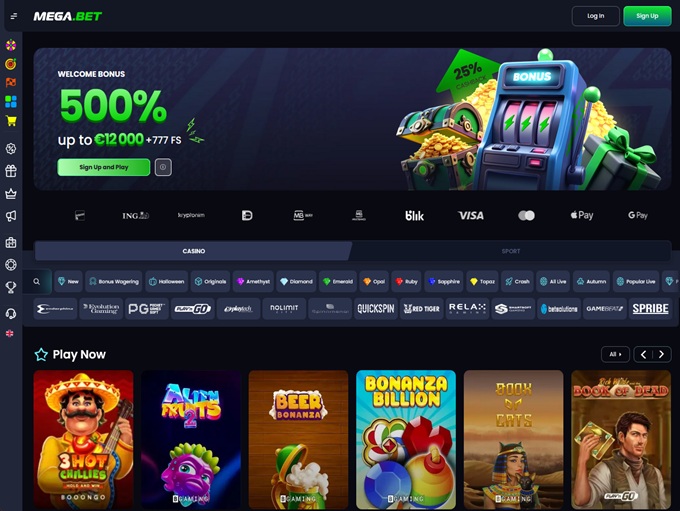 Mega.Bet screenshot 1