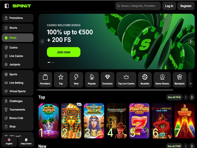 Spinit Casino screenshot 1