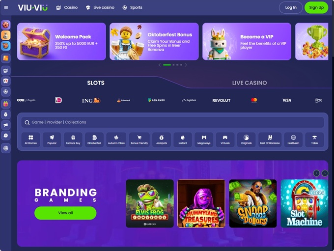 Viu Viu Casino lobby