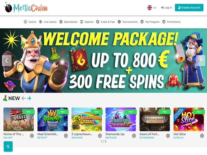 Merlin Casino lobby