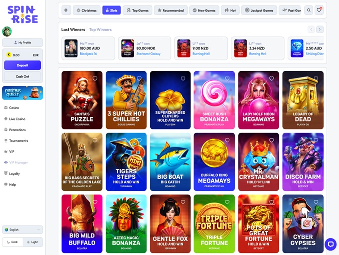 Spinrise Casino screenshot 2