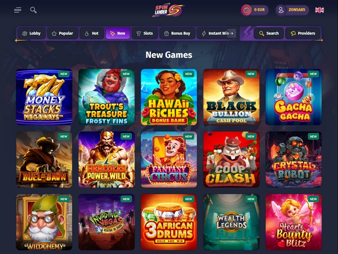 Spinlander Casino screenshot 2