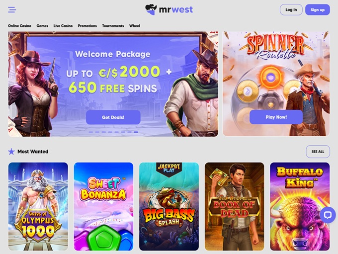 MrWest Casino screenshot 1