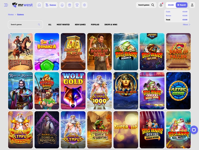 MrWest Casino screenshot 2