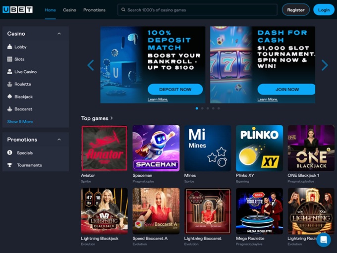 UBET Casino lobby