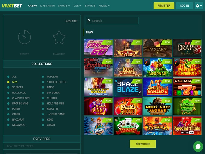 Vivatbet Casino screenshot 2