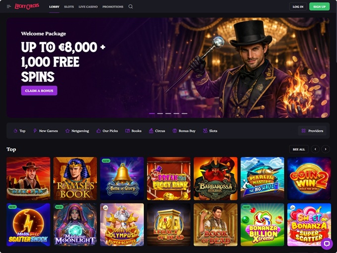 Lucky Circus Casino screenshot 1