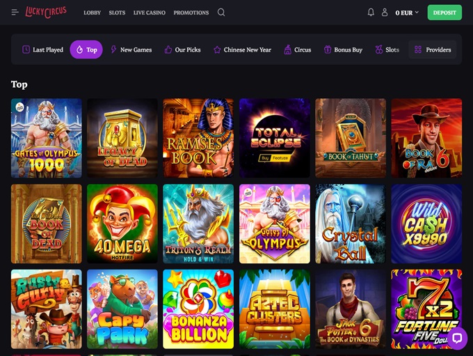 Lucky Circus Casino screenshot 2