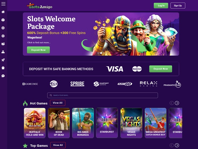 SlotsAmigo Casino lobby